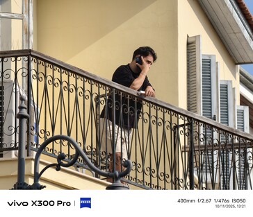 Vivo X300 Pro 400 mm met teleconverter.