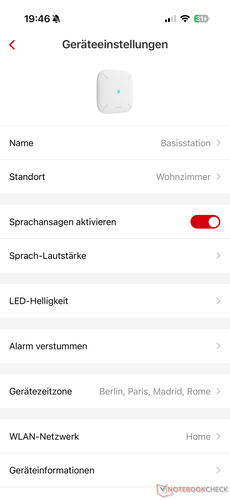 Instellingen voor het basisstation