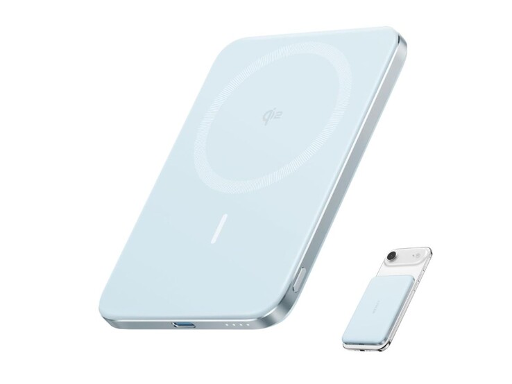 De Anker Nano Power Bank (5K, MagGo, Slim) in blauw