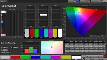 CalMAN sRGB-kleurruimte