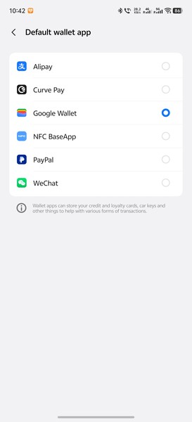 Google Wallet is al jarenlang ingesteld als standaard.