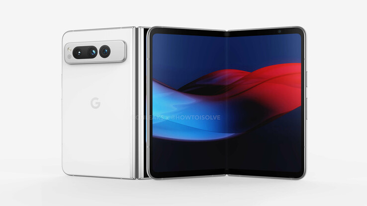 De Google Pixel Fold. (Beeldbron: @OnLeaks)