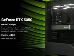 Officiële promotieafbeelding van Nvidia RTX 5050 desktop GPU. (Afbeeldingsbron: Nvidia)