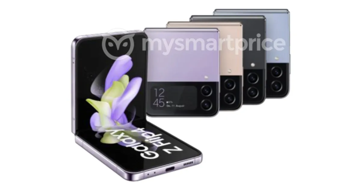 Galaxy Z Flip4 kleurvarianten (afbeelding via MySmartPrice)