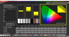 CalMAN ColorChecker (Native profile, P3 doelkleurruimte)