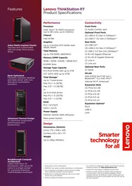 Lenovo ThinkStation P7 - Specificaties. (Beeldbron: Lenovo)
