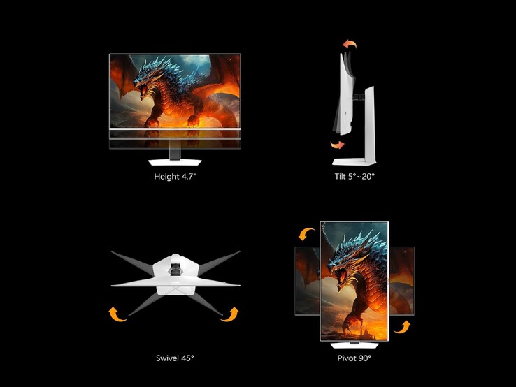 De Innocn GA27M1Q wordt geleverd met een volledig verstelbare standaard. (Afbeeldingsbron: Innocn via Amazon)