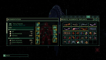 Afbeelding: Een screenshot van de gameplay van Quasimorph.