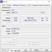 Systeem info CPU-Z moederbord