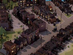 Een afbeelding van verschillende gebouwen in City of Gangsters, nu met 80% korting op Steam.