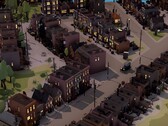 Een afbeelding van verschillende gebouwen in City of Gangsters, nu met 80% korting op Steam.