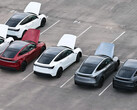 Tesla legt een voorraad aan van goedkopere Model Y-modellen met wit interieur bij Giga Texas (Afbeelding bron: Joe Tegtmeyer/X)