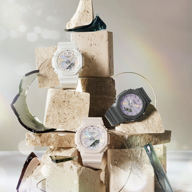 Van boven naar beneden: Casio G-Shock GMA-P2100PC-7A, GMA-P2100PC-1A en GMA-P2100PC-4A. (Afbeeldingsbron: Casio)