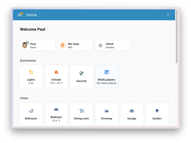 Het nieuwe Home Assistant-dashboard. (Afbeeldingsbron: Home Assistant)