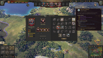 Een afbeelding van een interface in Knights of Honor II: Sovereign.