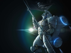 Een foto van Ludens die dient als mascotte voor Kojima Productions (bron: Kojima Productions)