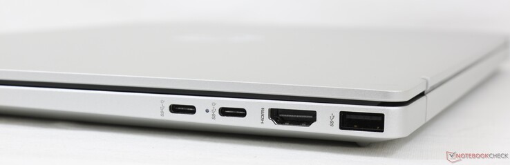 2x USB-C met DisplayPort 1.4 + Power Delivery, HDMI 2.1, USB-A 5 Gbps