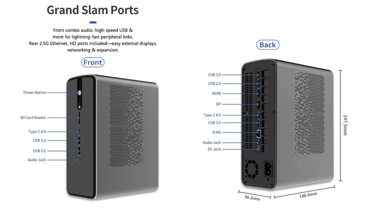 Poortconfiguratie en ontwerp van de mini-pc (Afbeeldingsbron: Lenovo LCFC)