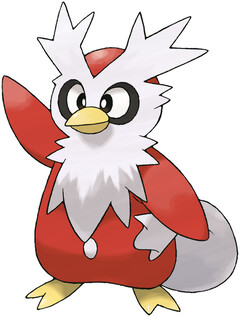 Een stockfoto van Delibird (bron: PokemonDB)