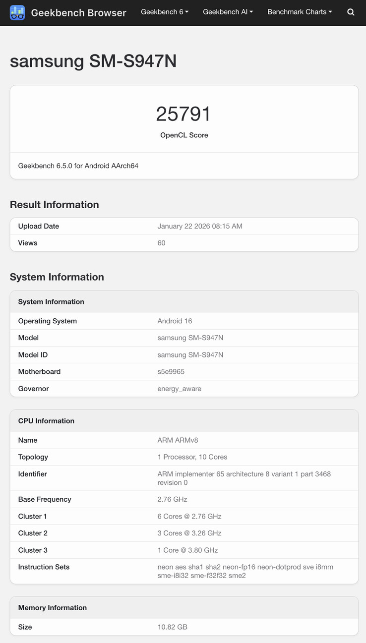 (Afbeeldingsbron: Geekbench)