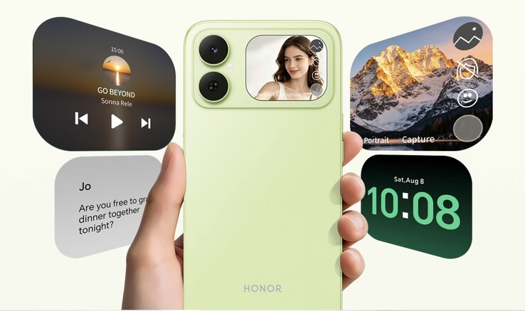 Het secundaire scherm van de Honor Play 20C.
