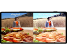Foto's genomen met en zonder de nieuwe AI Camera Assistant van Sony's beeldverwerking.