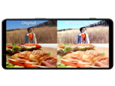 Foto's genomen met en zonder de nieuwe AI Camera Assistant van Sony's beeldverwerking.