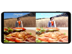 Foto's genomen met en zonder de nieuwe AI Camera Assistant van Sony's beeldverwerking.