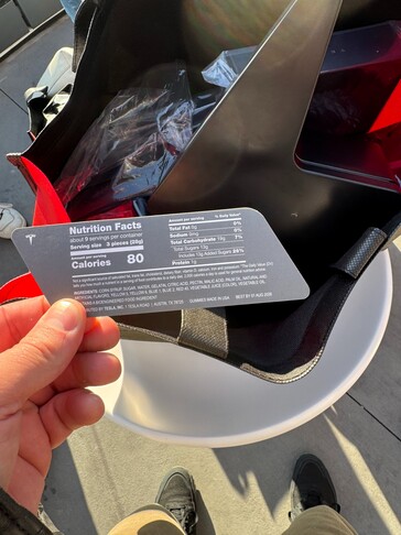 Tesla Supercharged Gummies voedingsinformatie. (Afbeeldingsbron: The Kilowatts)