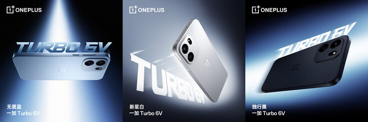 Drie kleuropties van de Turbo 6V (Afbeelding bron: OnePlus)