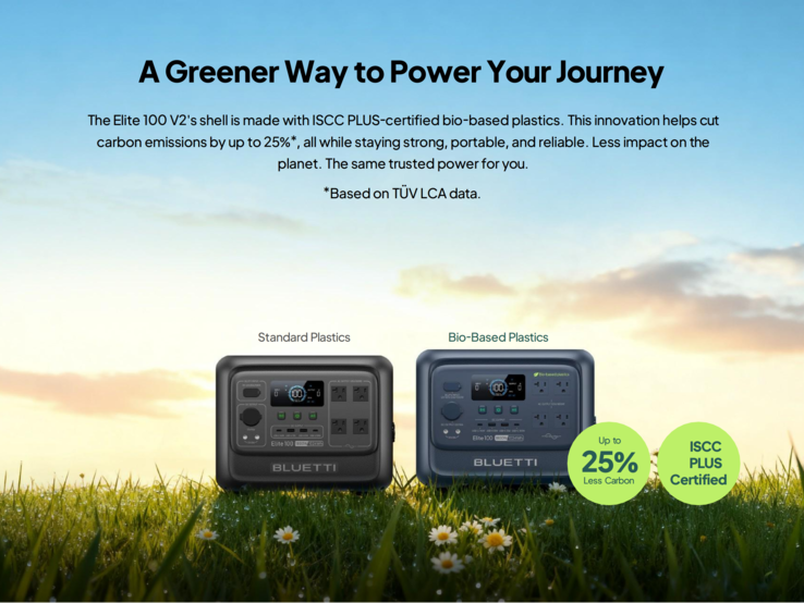 De Bluetti Elite 100 V2 Bio-based Edition wordt geleverd in een aarde-diepblauwe afwerking (Afbeelding bron: Bluetti)