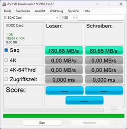 AV PRO MicroSD 128 GB V60 voor AS-SSD-test