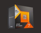 Een render van de retailverpakking van een AMD Ryzen 7 7000 serie X3D CPU