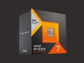 Een render van de retailverpakking van een AMD Ryzen 7 7000 serie X3D CPU