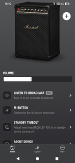 Marshall Bluetooth-app: het volume aanpassen is niet echt spannend