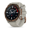 De Descent Mk3i - 43 mm Brons PVD Titanium met Fransgrijze siliconen band. (Afbeelding bron: Garmin)