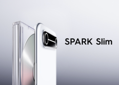 De Tecno Spark Slim (foto) wordt geleverd met twee 50MP camera's. (Afbeeldingsbron: Tecno)