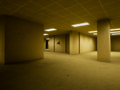 Afgebeeld - een officiële screenshot van The Backrooms Deluxe 2, met één van de vele speelbare gebieden in het spel. (Afbeeldingsbron: Steam)