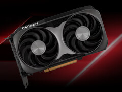 Een artist's render van de Radeon RX 9060. (Afbeeldingsbron: AMD - bewerkt)