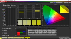 CalMAN Saturation Sweeps Levendige app maximale helderheid (doelkleurruimte DCI-P3)