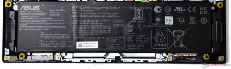 De 63 WHr batterij van de VivoBook 14X biedt fatsoenlijke looptijden