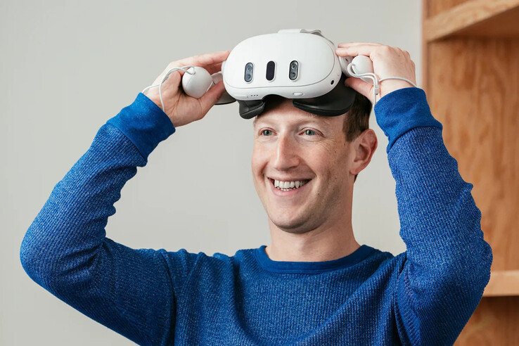 Mark Zuckerberg draagt de Quest 3 headset (afbeelding: Meta)