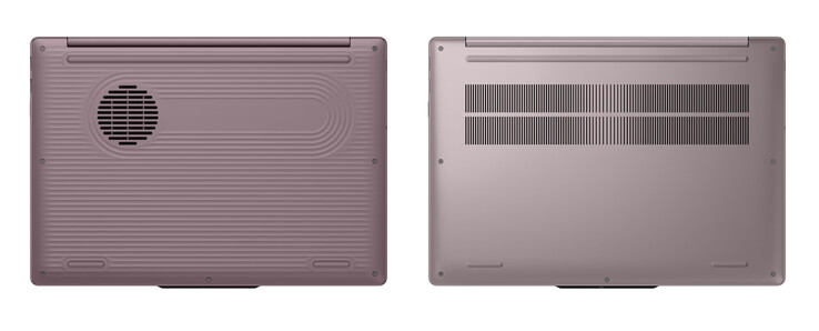 De IdeaPad Vibe 15AKP12 met zijn kunststof en aluminium onderbehuizingen, van links naar rechts.