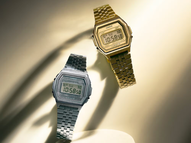 De Casio Vintage A1000A-7 (links) en A1000G-9 (rechts) horloges. (Afbeeldingsbron: Casio)