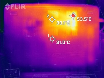 Warmteafvoer aan de onderkant (onder belasting)