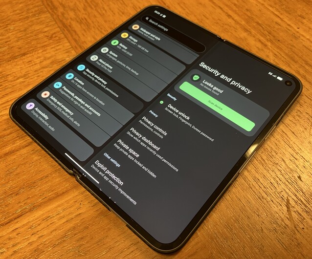 Exploitbeveiliging, dwang wachtwoorden en privéruimtes voor apps zijn enkele van de privacy- en beveiligingsfuncties die u niet zult vinden op het standaard OS (Afbeelding Bron: Notebookcheck)