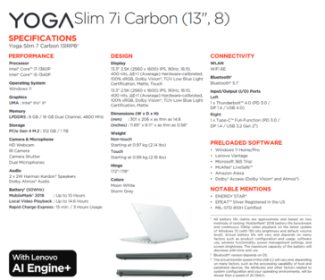 Lenovo Yoga Slim 7i Carbon specificaties