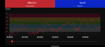 De hartslagmeting van de Polar H10 borstband