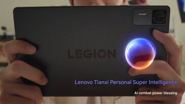 De achterkant van de nieuwe gamingtablet (Afbeelding bron: Lenovo - machine vertaald)