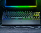 Razer Huntsman V3 Pro TKL 8KHz gaming toetsenbord getoond op desktop (Afbeelding bron: Razer)